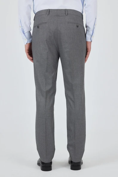 Gri Esnek Yandan Cepli Comfort Fit Classic Pantolon 1003250154 - Resim 4