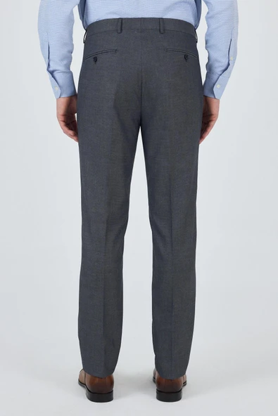 Koyu Antrasit Esnek Yandan Cepli Comfort Fit Classic Pantolon 1003250154 - Resim 5