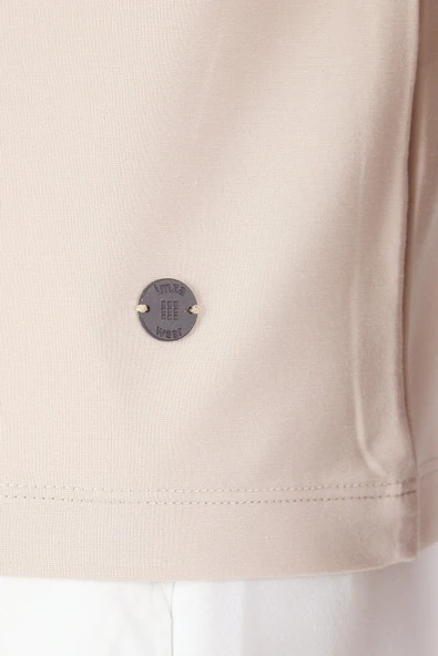 Fındık Kısa Kol Bisiklet Yaka Cepsiz Pamuklu Casual Slim Fit Tişört 1011250165 - Resim 5