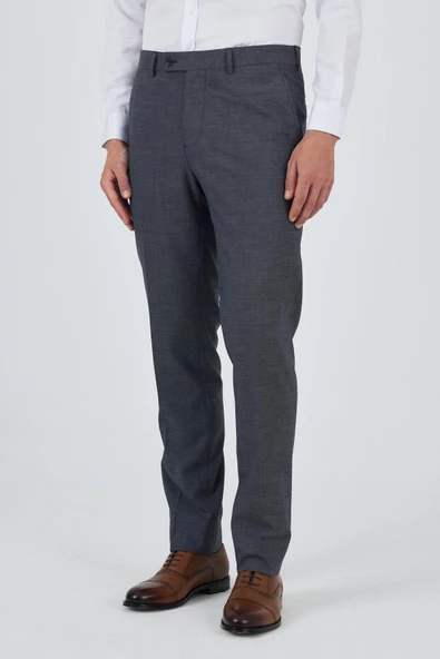 Lacivert Esnek Yandan Cepli Comfort Fit Classic Pantolon 1003250151 - Resim 3