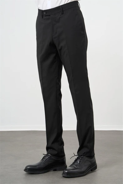 Siyah Esnek Yandan Cepli Comfort Fit Classic Pantolon 1003240914 - Resim 2