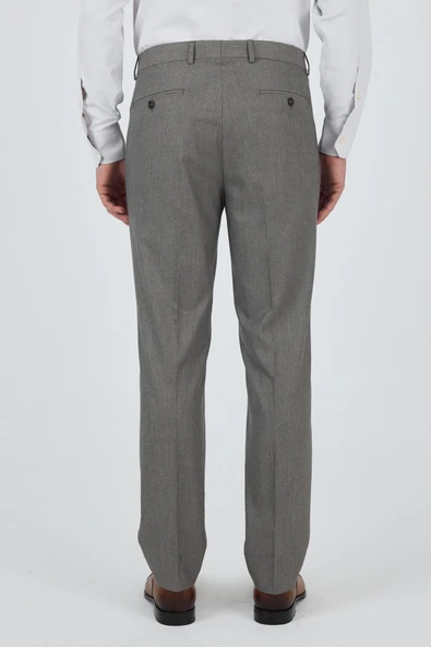 Bej Esnek Yandan Cepli Comfort Fit Classic Pantolon 1003250154 - Resim 4