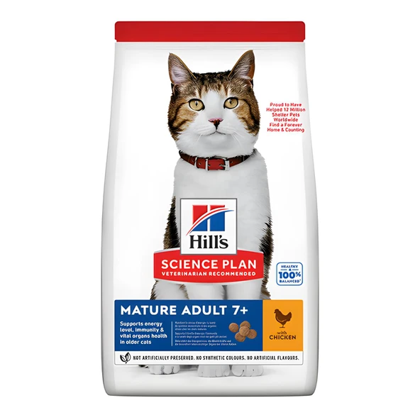 Hills Tavuklu +7 Yaşlı Kedi Maması 1.5kg