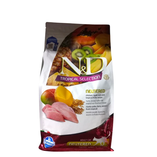 N&D Tropical Selection Tavuklu Ve Tropikal Meyveli Kısırlaştırılmış Kedi Maması 1,5 Kg ürün görseli