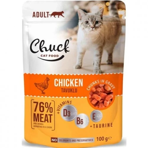 Chuck Kedi Yaş Maması Tavuklu 100 Gr ürün görseli