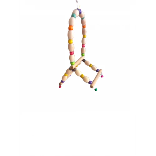 Ahşap İki Kanatlı Muhabbet Kuş Salıncağı ürün görseli