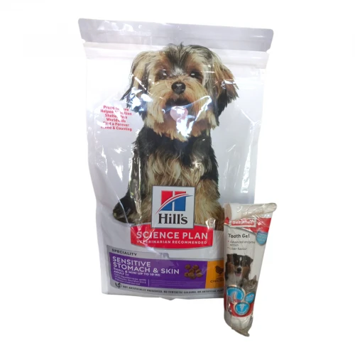 Hills Small Miniature Sensitive Stomach Skin Hassas Köpek Maması 1.5Kg ( Malt Paste Hediyeli) ürün görseli