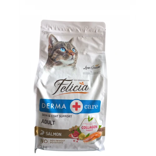 Felicia Hypoallergenic Somonlu Düşük Tahıllı Yetişkin Kedi Maması 2Kg ürün görseli