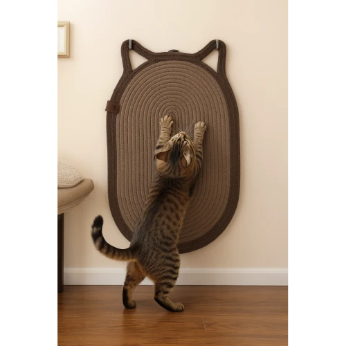 Mikopet Dekoratif Kedi Kulaklı Tırmalama Paspası ürün görseli