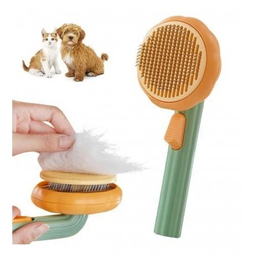 Kabak Tasarım Basmalı Otomatik Temizlenen Kedi Köpek Fırçası Tüy Toplayıcı Tarak ürün görseli