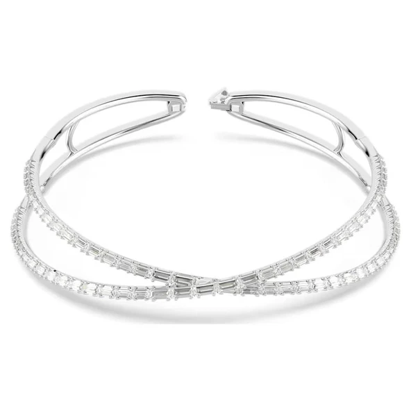 Swarovski Kolye Hyperbola choker, Infinity, White, Rhodium plated - 1