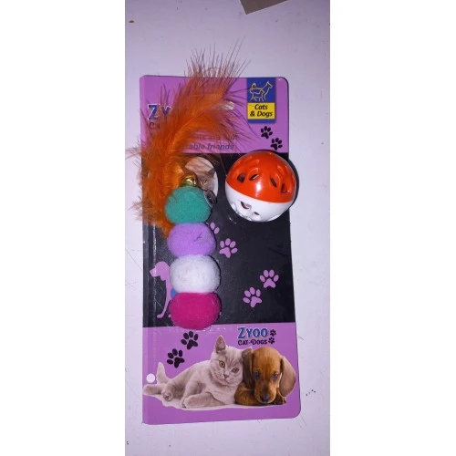 Zyoo Cat Kedi Oyuncağı Tüylü Peluş Ve Top ürün görseli