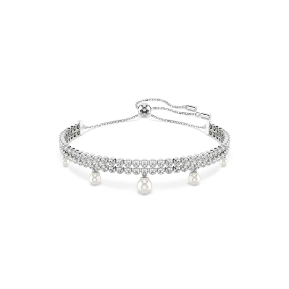 5720870 Swarovski Bilezik Ss25 Capsule:Bracelet Prl Whı/Rhs M ürün görseli 1