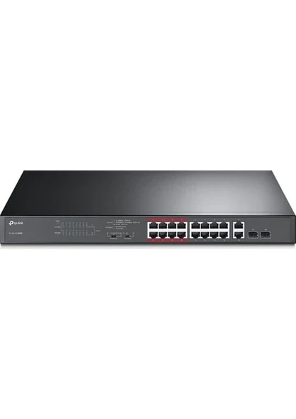 TP-Link TL-SL1218MP 16-Port 10/100Mbps + 2-Port Gigabit PoE Switch - 3