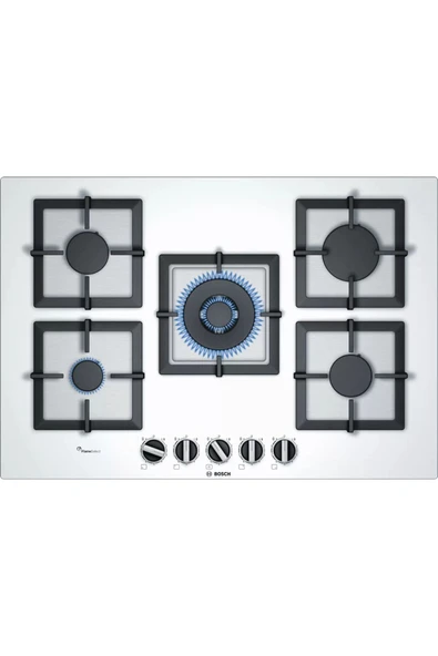 Bosch PPQ7A2B20 Wok Gözlü Beyaz Cam Ankastre Ocak - 1