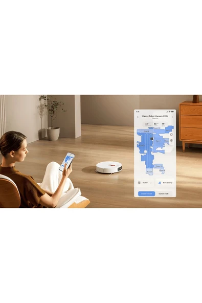 Xiaomi Robot Vacuum Plus Beyaz 6000 PA Emiş Gücü- Kristal Kolye HEDİYELİ - 6