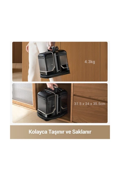 Dreame Taşınabilir Halı Yıkama Makinesi Siyah - AYAKKABILIK HEDİYE! - 5