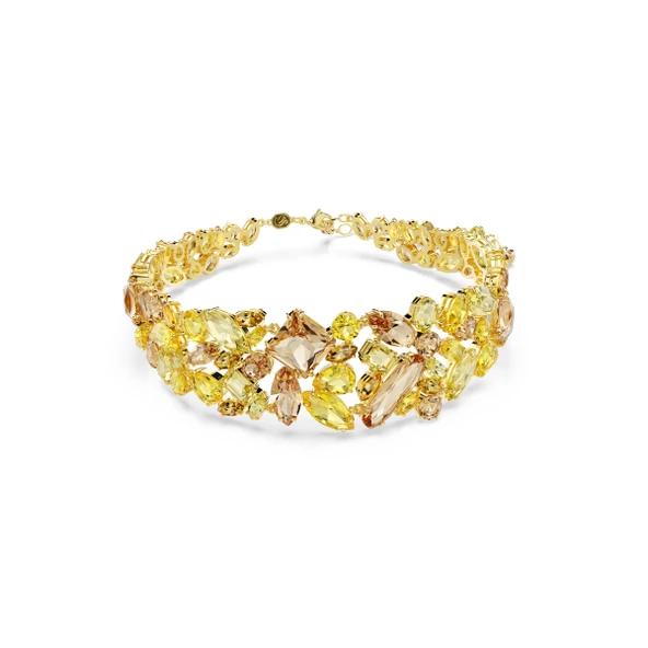 5708713 Gema Choker, Mixed Cuts, Yellow, Gold-Tone Plated - 2