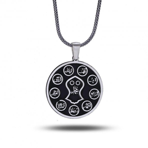 Nali Nal-i Şerif İşlemeli Tasarım 60 cm 925 Gümüş Kolye ürün görseli