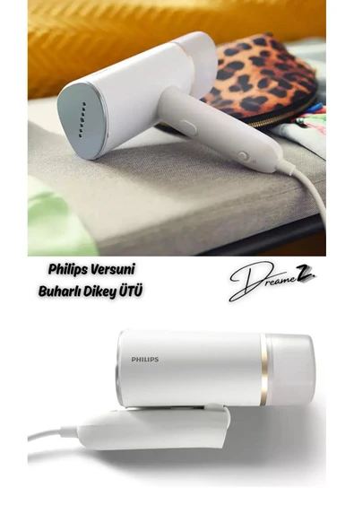Philips Drmz3000 series Compact and foldable Handheld Steamer STH3020/16,White,UAE Version Buharlı Dikey Ütü - 1