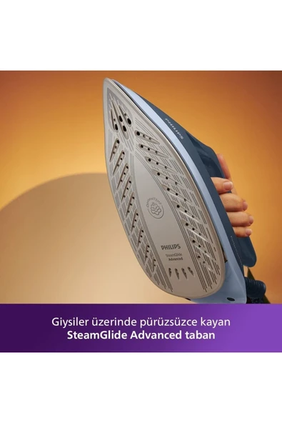 Philips Essential Series Percare 2400 W, 8 Bar Buhar Kazanlı Ütü, Barut Grisi - 5
