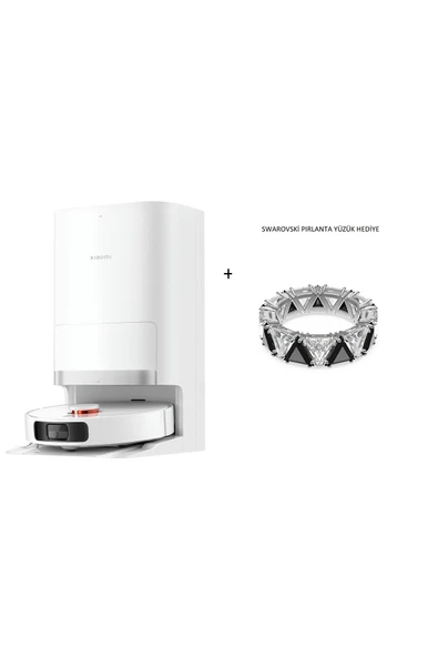 Xiaomi Robot Vacuum Plus Beyaz 6000 PA Emiş Gücü- Kristal Kolye HEDİYELİ - 1
