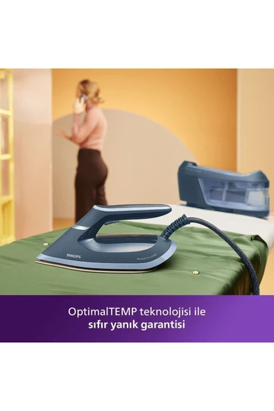 Philips Essential Series Percare 2400 W, 8 Bar Buhar Kazanlı Ütü, Barut Grisi - 4