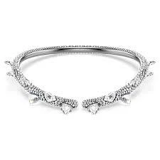 5723286 Sublima Choker, White, Ruthenium Plated - 1