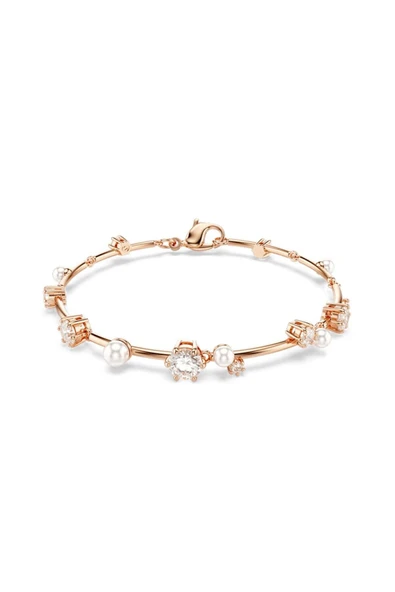 Swarovski 5729505 Swarovski Bilezik Constella:Bracelet Pearl Whıte/Ros M - 1