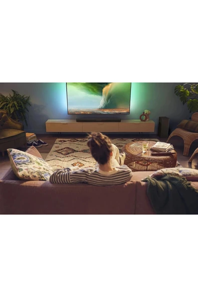 Philips Etkileyici ses teknolojisi ve ultra kompakt kablosuz subwoofer ile bu süper ince soundbar - 1