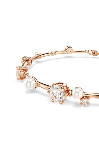 Swarovski 5729505 Swarovski Bilezik Constella:Bracelet Pearl Whıte/Ros M - 4