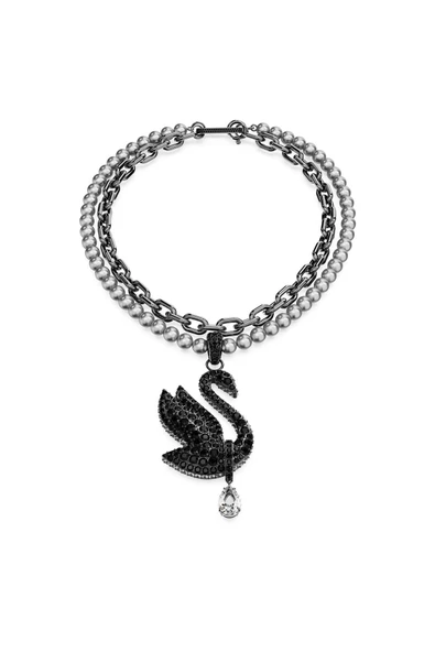 Swarovski Kolye Swan:Choker Bla/Bru 5688747 - 1