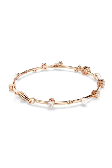 Swarovski 5729505 Swarovski Bilezik Constella:Bracelet Pearl Whıte/Ros M - 5