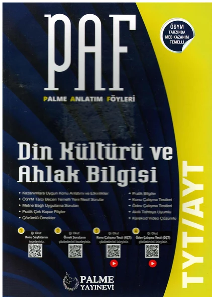 Palme Tyt-Ayt Din Kültürü ve Ahlak Bilgisi Palme Anlatım Föyleri