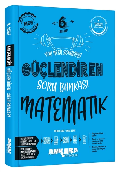 Ankara 2025 6. Sınıf Matematik Güçlendiren Soru Bankası Güncel Müfredat ürün görseli