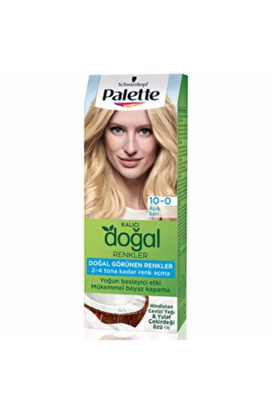 Palette ( 2 ADET ) Palette Kalıcı Doğal Renkler Saç Boyası 10-0 Açık Sarı - 1