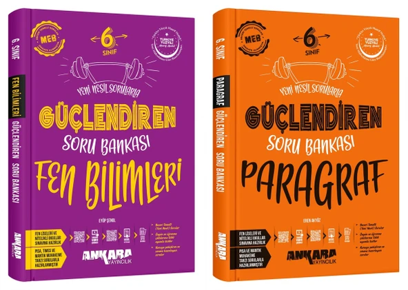 Ankara 2025 6. Sınıf Fen Bilimleri + Paragraf Güçlendiren Soru Bankası Seti 2 Kitap Güncel Müfredat ürün görseli