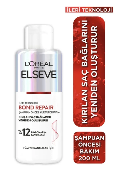 ELSEVE üm Yıpranmalar Için Saç Bağlarını Yeniden Oluşturan Şampuan Öncesi Kurtarıcı Bakım200ml - 2