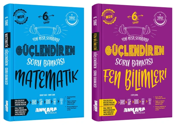 Ankara 2025 6. Sınıf Matematik + Fen Bilimleri Güçlendiren Soru Bankası Seti 2 Kitap Güncel Müfredat ürün görseli