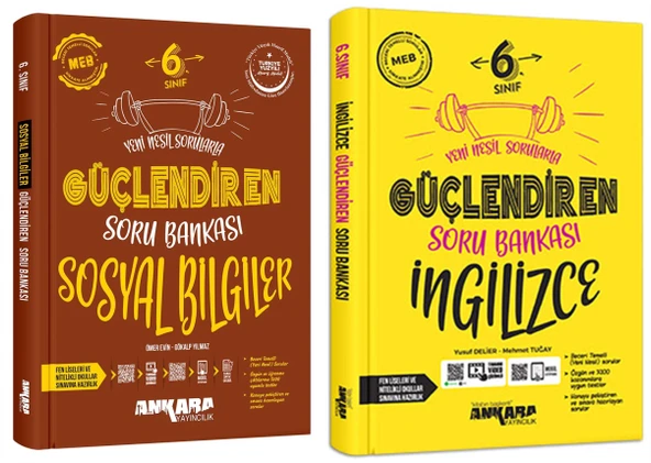 Ankara 2025 6. Sınıf Sosyal + İngilizce Güçlendiren Soru Bankası Seti 2 Kitap Güncel Müfredat ürün görseli