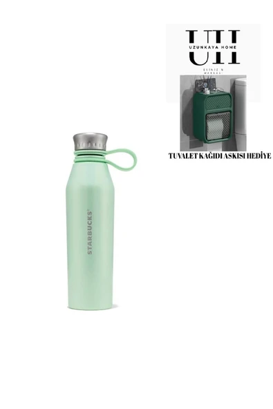 Starbucks ® Çelik Şişe - Parlak Yeşil - 532 ml - Hediyeli - 1