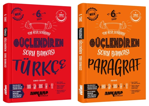 Ankara 2025 6. Sınıf Türkçe + Paragraf Güçlendiren Soru Bankası Seti 2 Kitap Güncel Müfredat ürün görseli