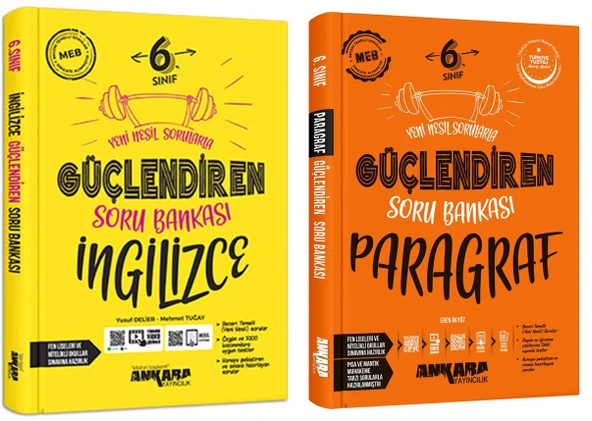 Ankara 2025 6. Sınıf İngilizce + Paragraf Güçlendiren Soru Bankası Seti 2 Kitap Güncel Müfredat ürün görseli