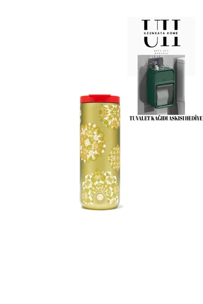 Starbucks Starbucks® Paslanmaz Çelik Termos - Altın Rengi - 473 ml - Hediyeli - 1