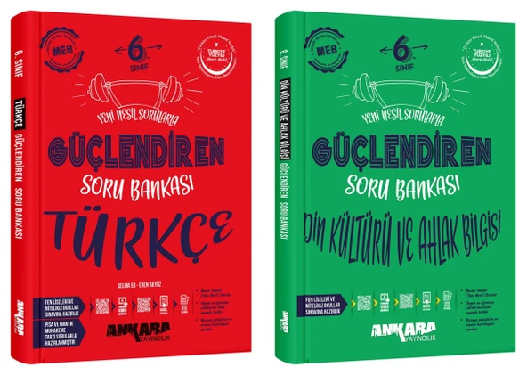 Ankara 2025 6. Sınıf Türkçe + Din Kültürü Güçlendiren Soru Bankası Seti 2 Kitap Güncel Müfredat ürün görseli