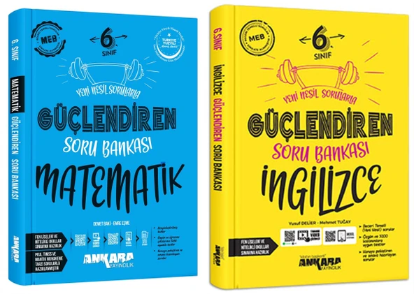 Ankara 2025 6. Sınıf Matematik + İngilizce Güçlendiren Soru Bankası Seti 2 Kitap Güncel Müfredat ürün görseli