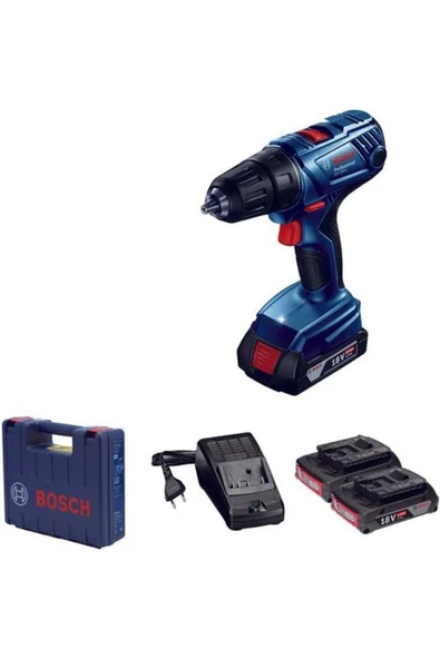 Bosch Professional GSR 180-LI 18 Volt 2.0 Ah Çift Akülü Darbesiz Delme/Vidalama - 1