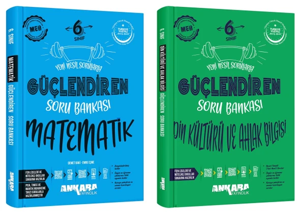 Ankara 2025 6. Sınıf Matematik + Din Kültürü Güçlendiren Soru Bankası Seti 2 Kitap Güncel Müfredat ürün görseli