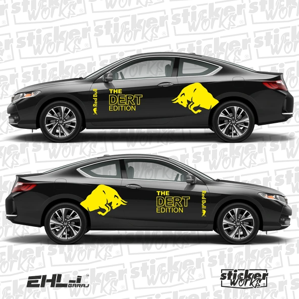 Red Bull The Dert Edition Sticker  – Yan Gövde Sticker Seti - 8