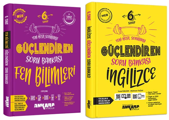 Ankara 2025 6. Sınıf Fen Bilimleri + İngilizce Güçlendiren Soru Bankası Seti 2 Kitap Güncel Müfredat ürün görseli